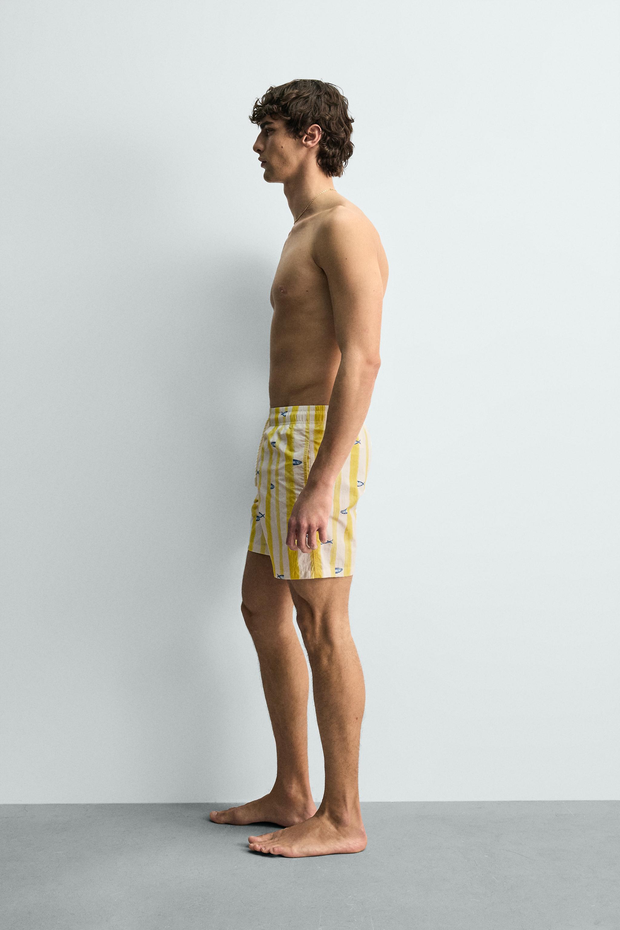 FISH STRIPE SWIMSUIT